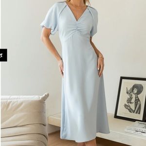 Bohme blue “violetta midi dress”